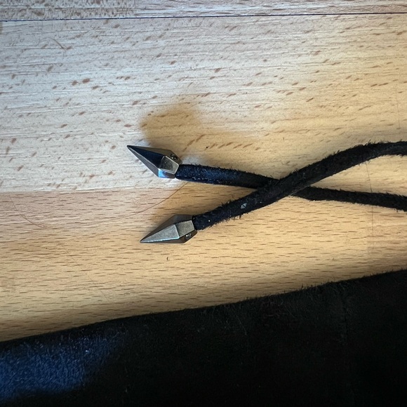 Sam Edelman Kayla platform thigh high black suede boots size 8 - Picture 2 of 5